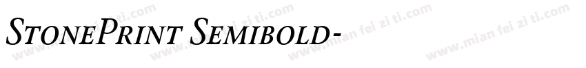 StonePrint Semibold字体转换